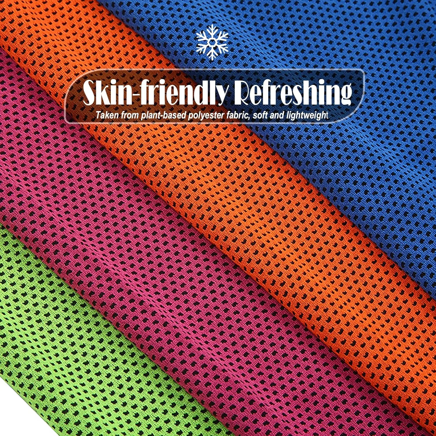 10 Pack Cooling Towels Bulk Microfiber Ice Towel Quick Dry Breathable Chilly Sweat Towel Stay Cool Towel for Neck Face Yoga Gym Workout Running Pilates Beach with Carabin Bag, 40x12'', Red