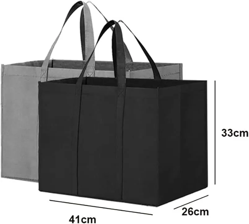 10 Pack Reusable Grocery Shopping Bags,Eco Produce Bags,Large Foldable Tote Bags with Long Handle