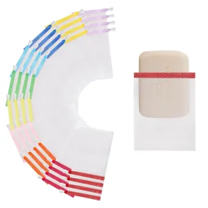 100 Pcs Soap Bag Soft for Shower, Exfoliating Soap Saver Pouch with Drawstring for Foaming and Drying soft for Shower Body Facial Cleaning Tool Easy to Bubble and Store Small Soap