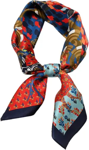 100% Pure Mulberry Silk Scarfs 26"x26" Square Scarf Women Neckerchief Headscarf hair scarf bandana Gift Packed