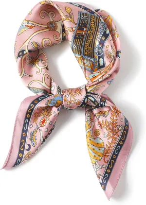 100% Pure Mulberry Silk Scarfs 27"x27" Square Scarf Women Neckerchief Headscarf hair scarf bandana Gift Packed