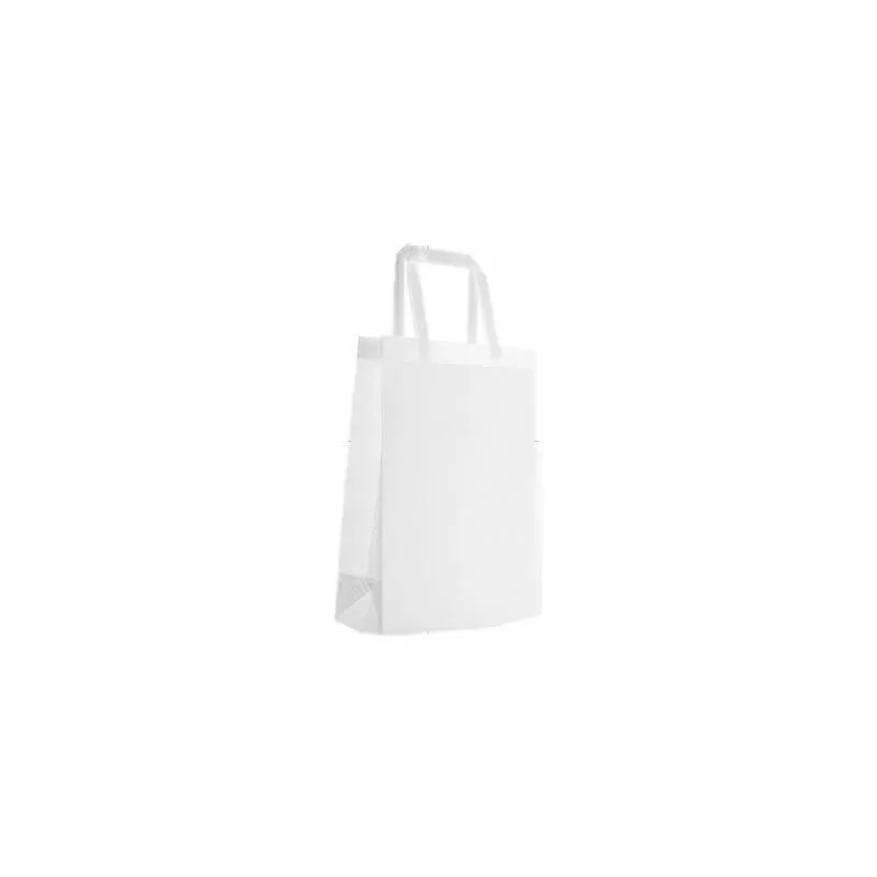 100PCS Reusable Non Woven Shopping Bags Eco Friendly Washable Tote Bags White
