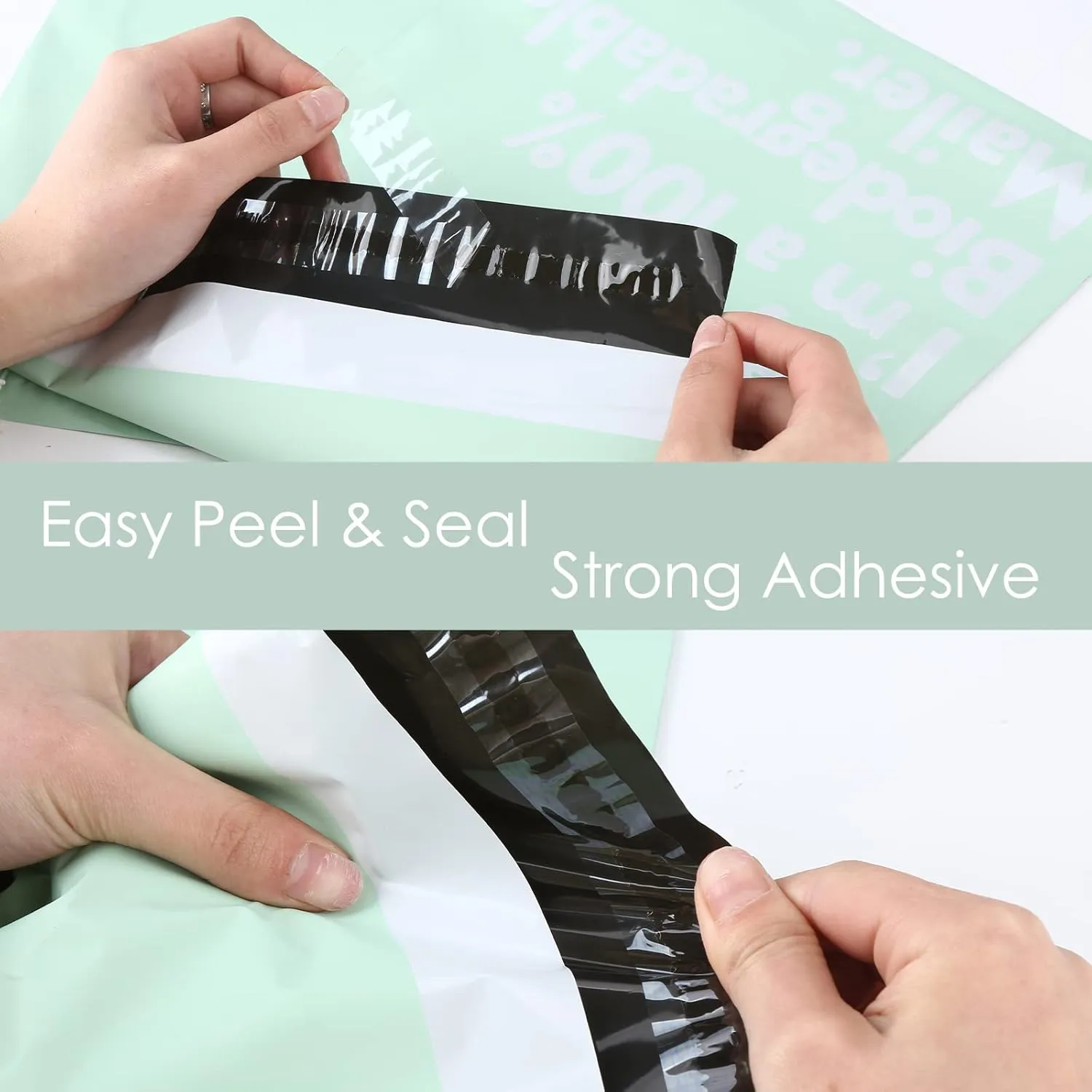 10x13 Inches 100% Biodegradable D2W Poly Mailers, 50pcs Envelopes Shipping Bags, Eco Friendly Waterproof Stretchable Self Sealing Mailing Bags