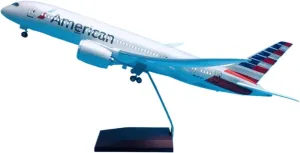 1:130 for B787 ABS Die-Casting Airplane Model with Wheels & Led Light Desktop Decoration
