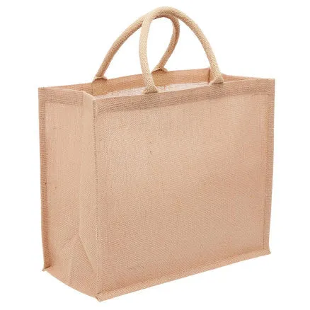 1184-Eco Jute Tote with wide gusset