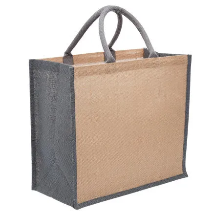 1184-Eco Jute Tote with wide gusset