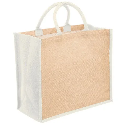 1184-Eco Jute Tote with wide gusset