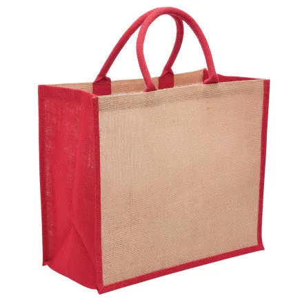 1184-Eco Jute Tote with wide gusset