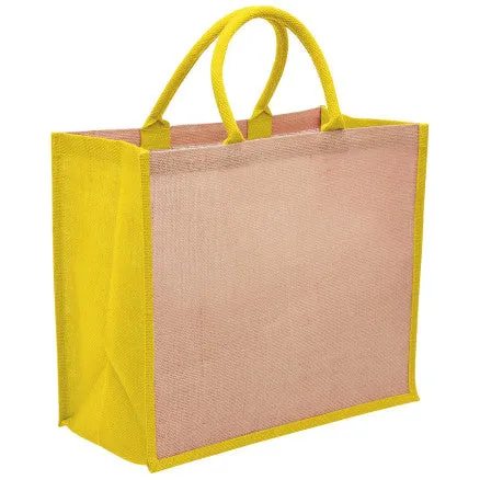 1184-Eco Jute Tote with wide gusset