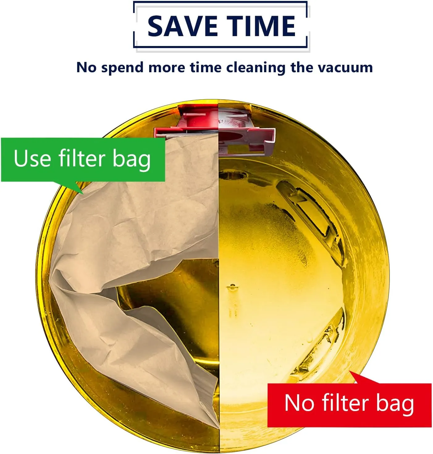 12 Pack DXVA19-4101 Replacement Shop Vac Bags Compatible with DEWALT 6 to 10 Gallon Vacuum, by KEEPOW