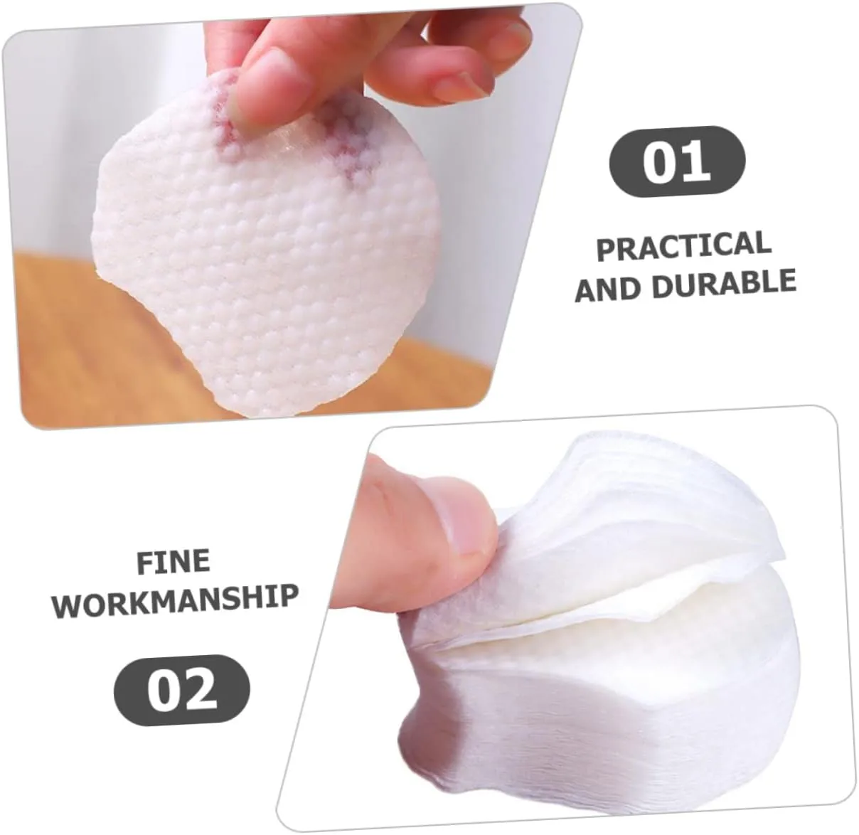 1200pcs Thick Makeup Pads Disposable Face Cleaning Tools for Daily Use Soft Non-Woven Facial Pads for Makeup Removal Skin Care Travel-Friendly Design