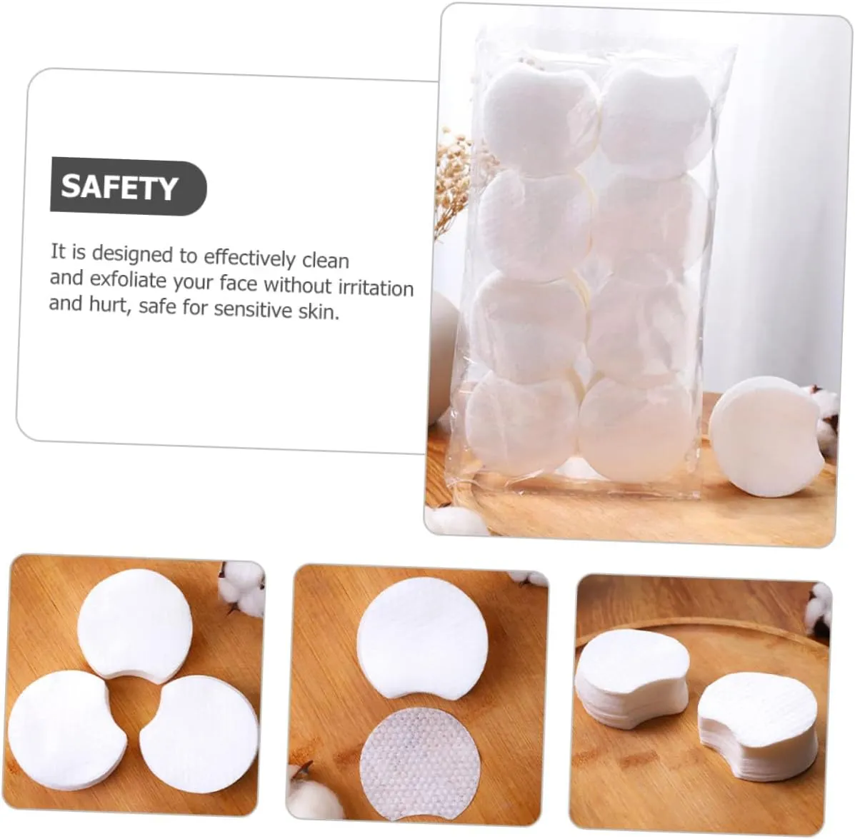 1200pcs Thick Makeup Pads Disposable Face Cleaning Tools for Daily Use Soft Non-Woven Facial Pads for Makeup Removal Skin Care Travel-Friendly Design