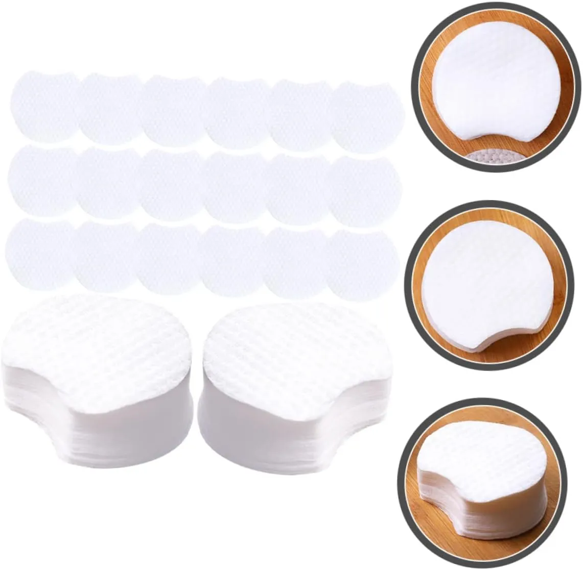 1200pcs Thick Makeup Pads Disposable Face Cleaning Tools for Daily Use Soft Non-Woven Facial Pads for Makeup Removal Skin Care Travel-Friendly Design
