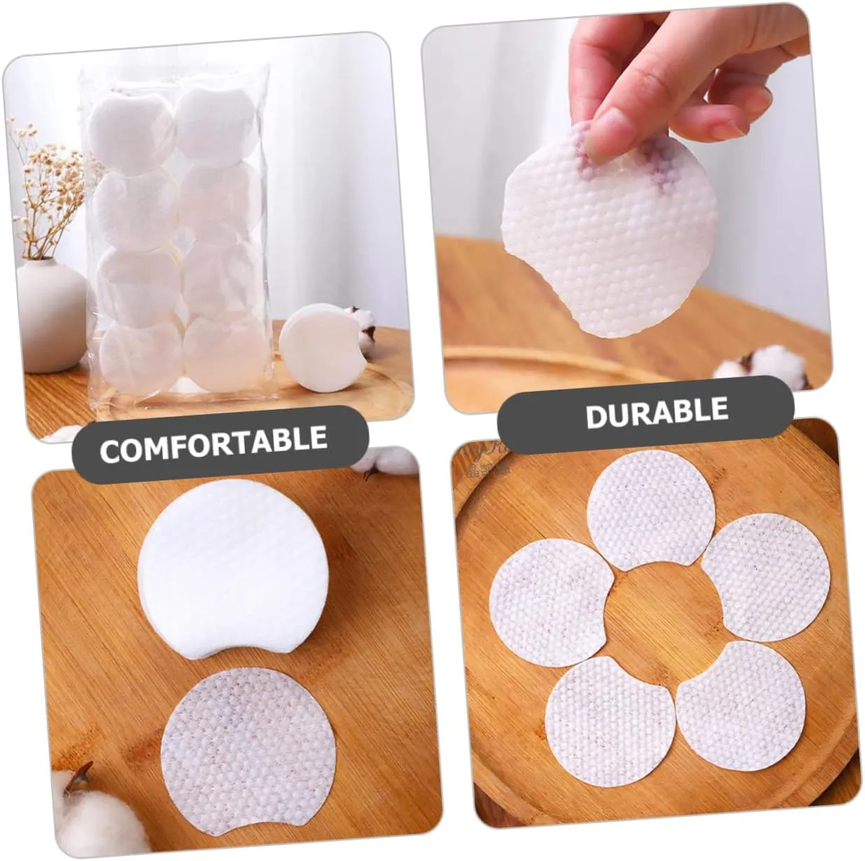 1200pcs Thick Makeup Pads Disposable Face Cleaning Tools for Daily Use Soft Non-Woven Facial Pads for Makeup Removal Skin Care Travel-Friendly Design
