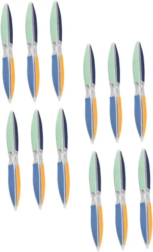 12pcs Hexagonal Nail Art Files Handheld Polishing Tools for Easy Nail Shaping Trimming Travel-Friendly Cosmetic Bag Essential