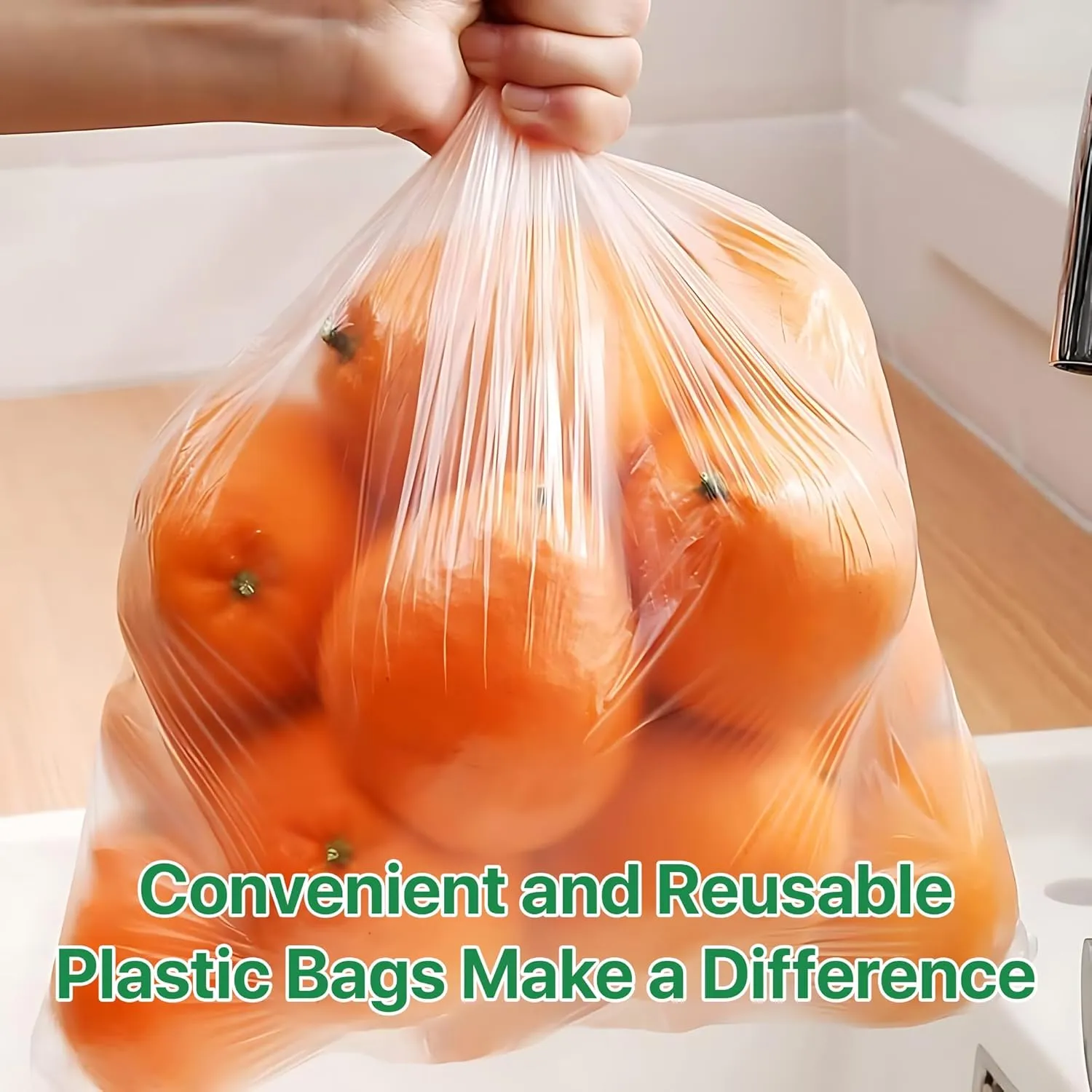 12" x 20" - 360 Bags Clear Plastic Produce Bags Reusable Washable Freshness Disposable Continuous Roll Easy Peel Off Kitchen Grocery Home Use for Produce Food (1 Roll, 12 x 20-360 Bags)