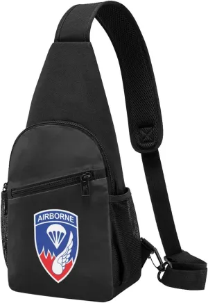 187th Infantry Regiment Airborne Unisex Chest Bag Lightweight Crossbody Shoulder Bag Travel Pocket
