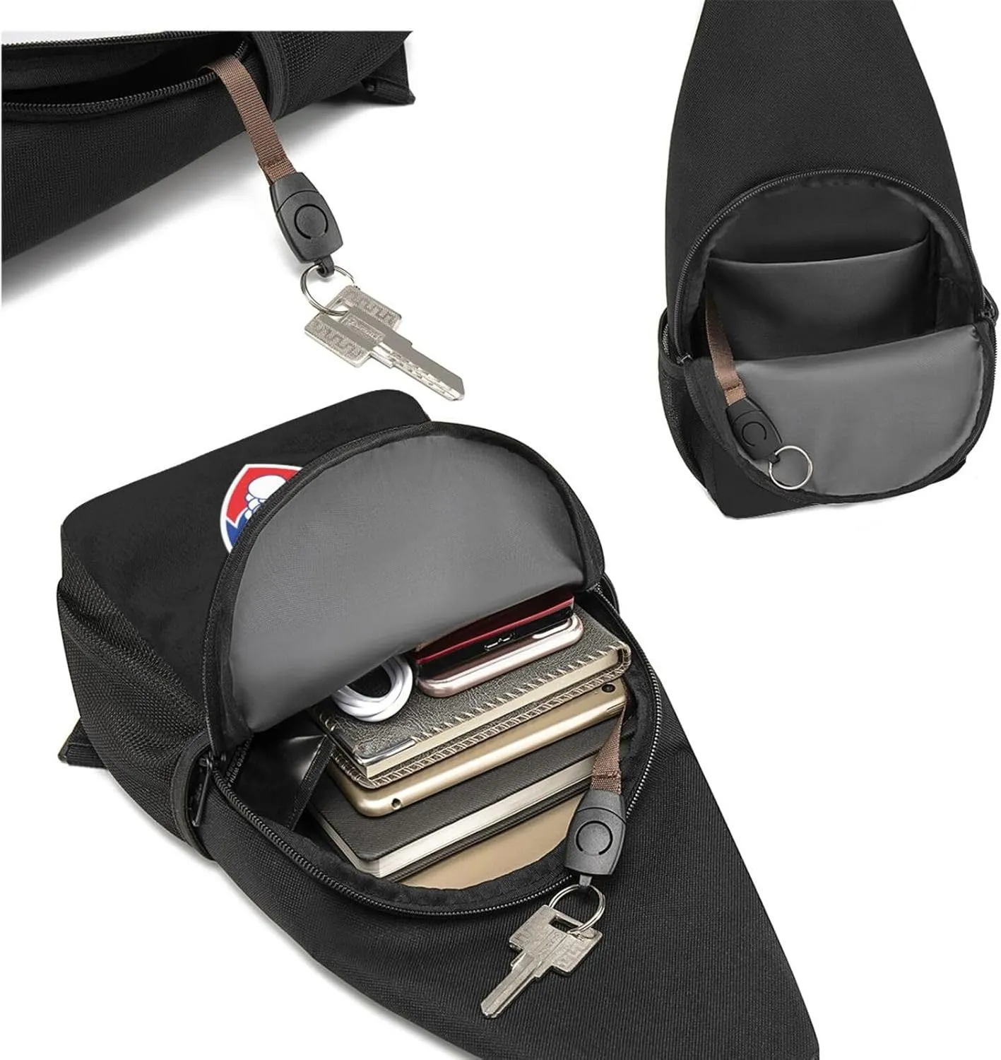 187th Infantry Regiment Airborne Unisex Chest Bag Lightweight Crossbody Shoulder Bag Travel Pocket