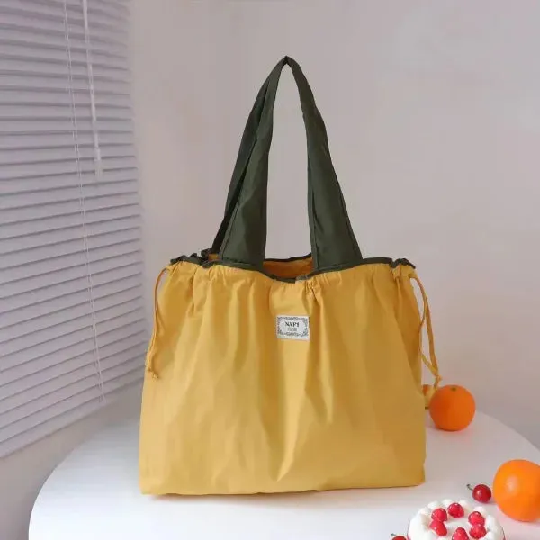 1PC Environmentally Friendly Shopping Bag – Foldable One Shoulder Grocery Carrying Bag