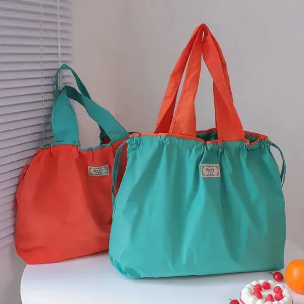 1PC Environmentally Friendly Shopping Bag – Foldable One Shoulder Grocery Carrying Bag