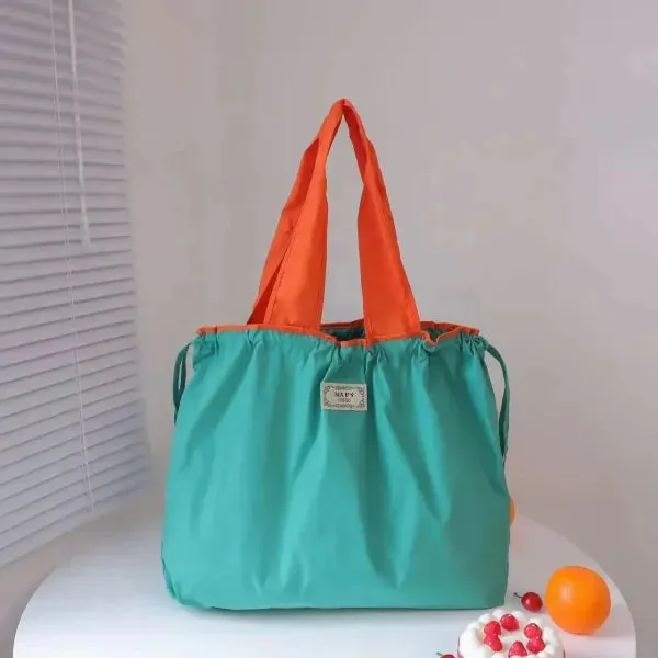 1PC Environmentally Friendly Shopping Bag – Foldable One Shoulder Grocery Carrying Bag
