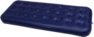 1pc Portable Inflatable Single Camping Mat Flocking PVC Air Mattress Bed Comfortable Sleep Pad for Outdoor Beach Travel