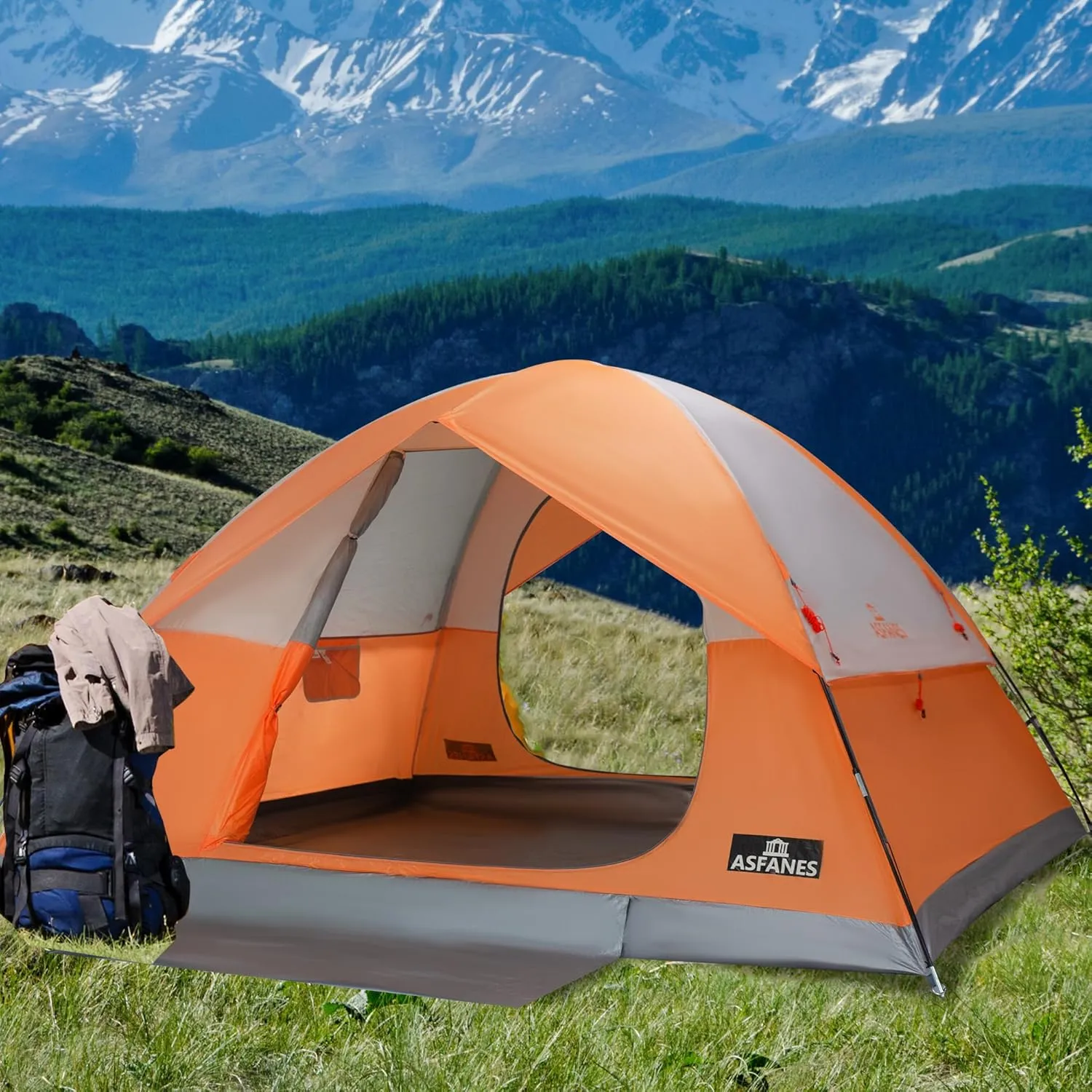 2-12 Person Tents for Camping Waterproof, Backpack Double Layer Tents, Perfect Picnics, Fishing and Backyard Camping