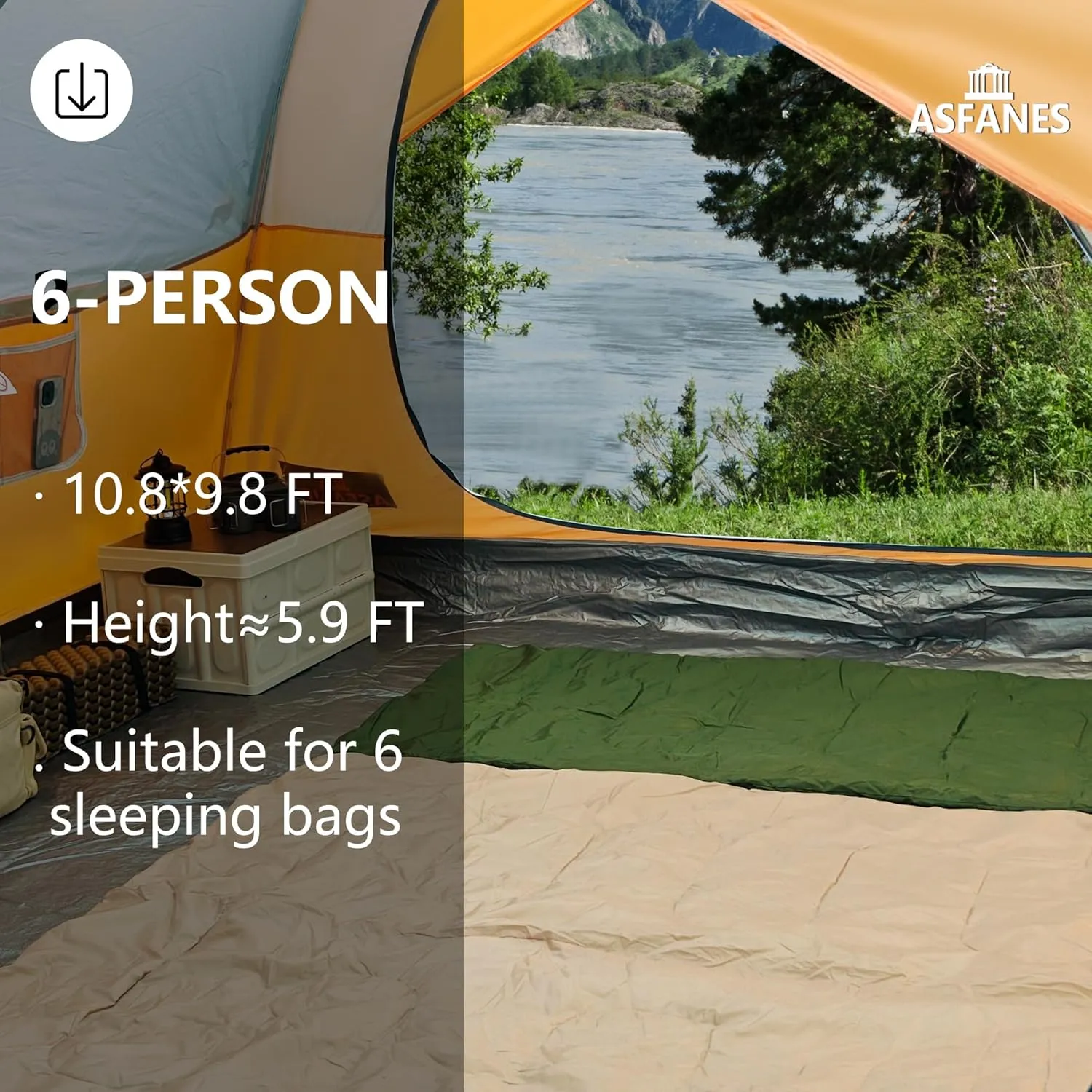 2-12 Person Tents for Camping Waterproof, Backpack Double Layer Tents, Perfect Picnics, Fishing and Backyard Camping