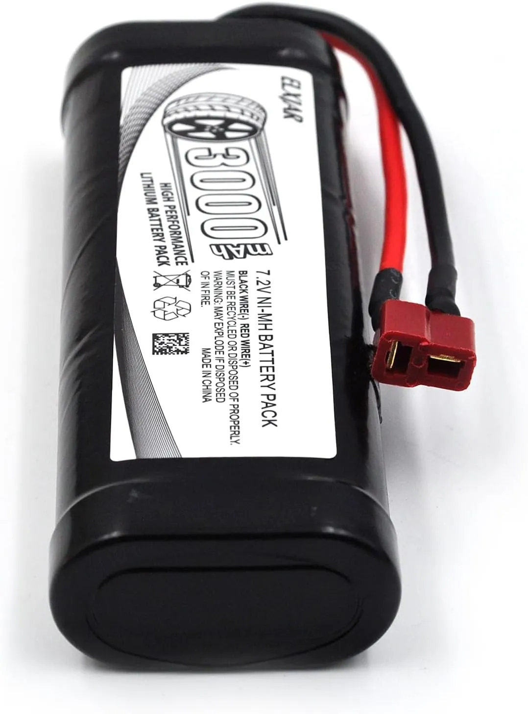 (2-Pack) 7.2V NiMH RC 3000mAh Battery with Deans Connector, for RC Car RC Truck LOSI Associated HPI Kyosho Tamiya Hobby with Balance Charger