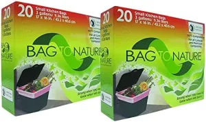2-Pack Bag-To-Nature Compostable Bag And Liner, 20 (3 gallon) bags in a box.