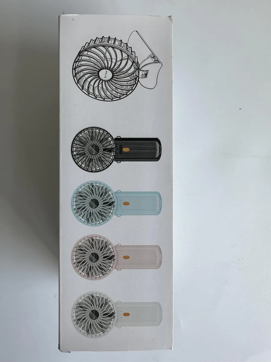 2 Pack Portable Handheld Fan, Mini Hand Held Fan, 6-15H Cooling Small Personal Fan, 180° Foldable Mini Desk Fan with 4 Quiet Speed, Neck Fan w/Lanyard for Kids Women Men Travel Office, Light Blue