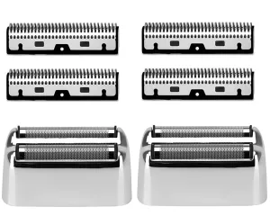 2 Pack Replacement Foil and Cutters Blade Compatible with BabylissPRO Barberology FXFS2/FXFS2G/FXFS2RG Double Foil Shaver, Replacement Head for BabylissPRO Electric Razor Silver