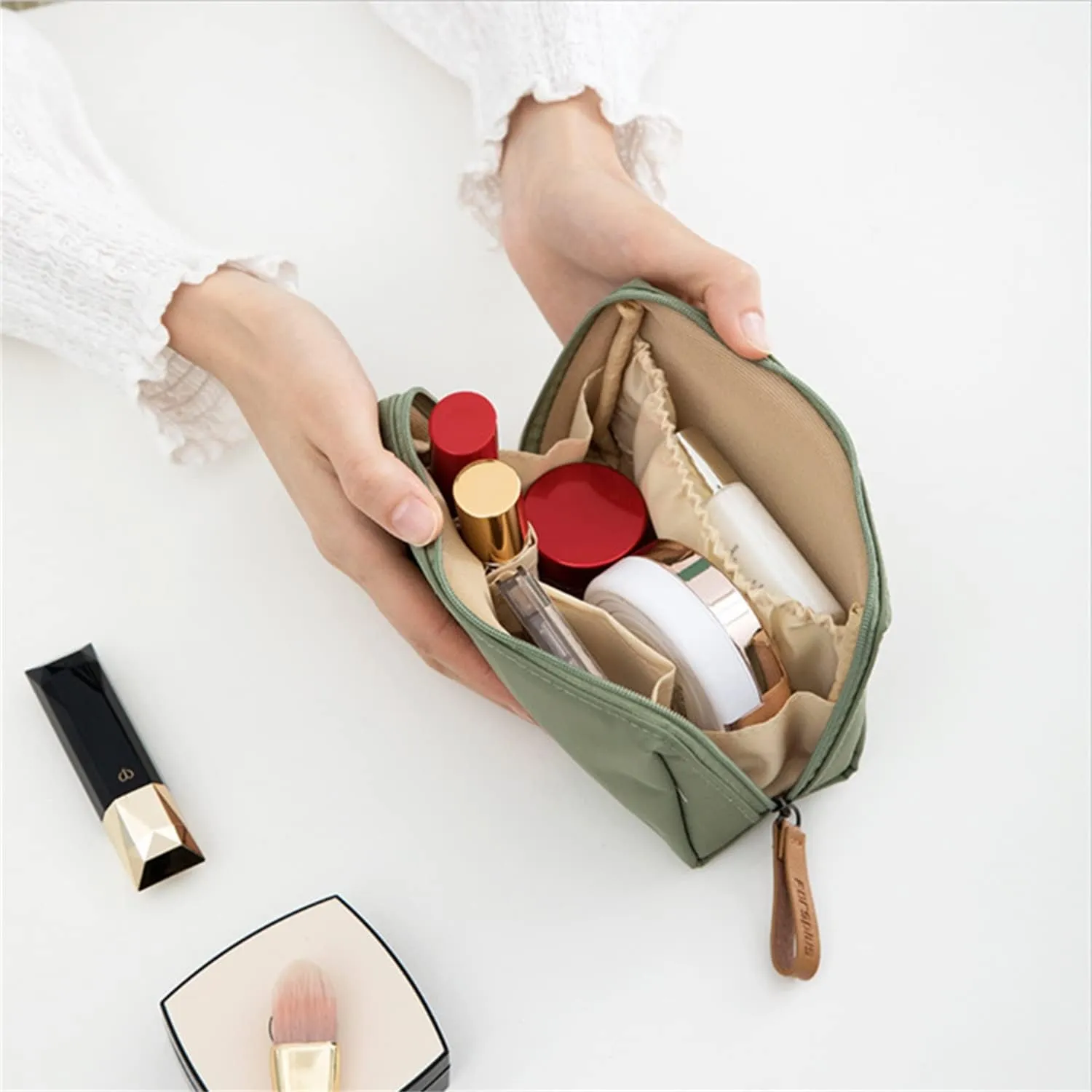 2023 Travel Makeup Pouch For Women, Portable Mini Waterproof Travel Makeup Bag Clutch Bags, Large-capacity Multifunctional Cosmetic Pouch Makeup Organizer Bag Toiletry Bags For Outdoor.