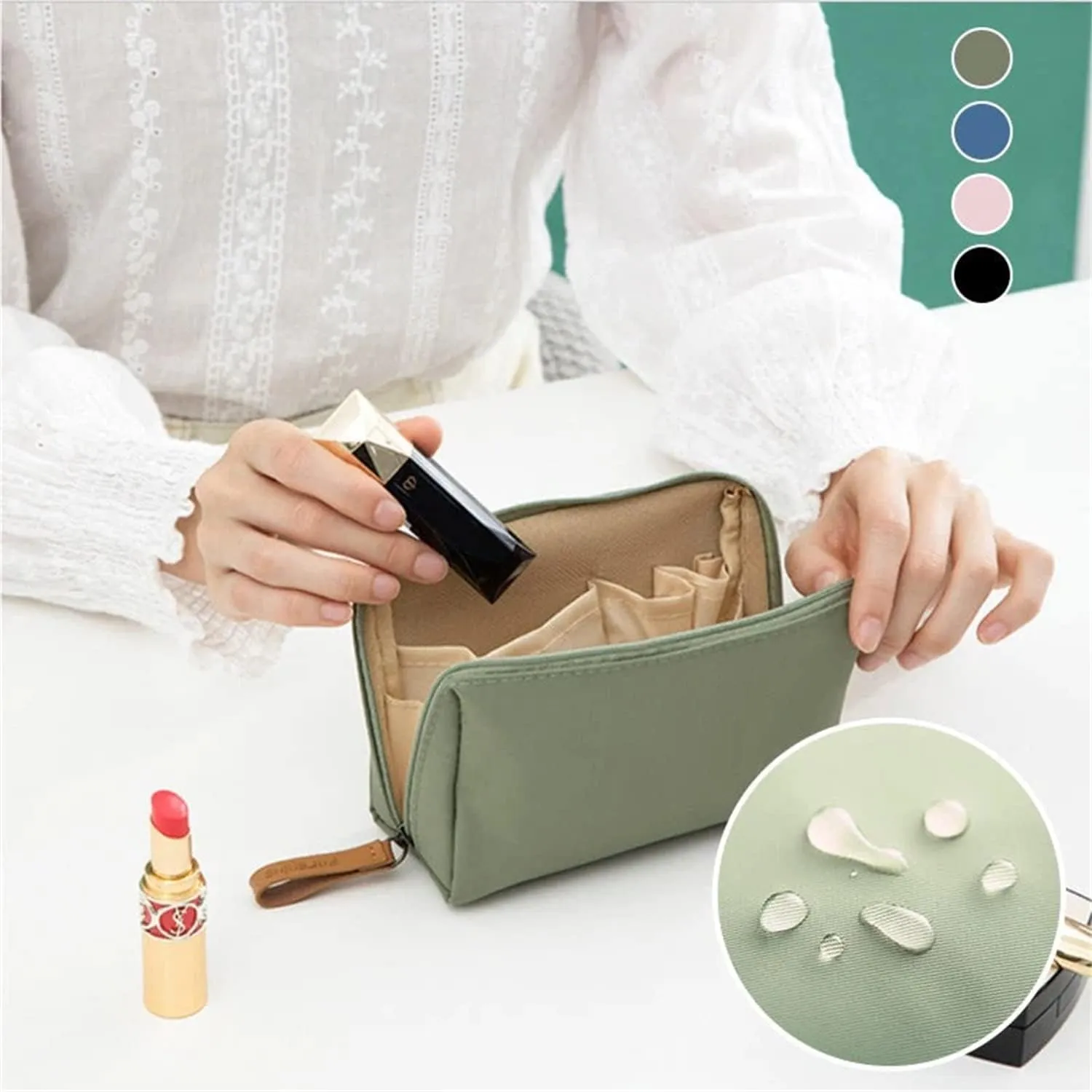 2023 Travel Makeup Pouch For Women, Portable Mini Waterproof Travel Makeup Bag Clutch Bags, Large-capacity Multifunctional Cosmetic Pouch Makeup Organizer Bag Toiletry Bags For Outdoor.