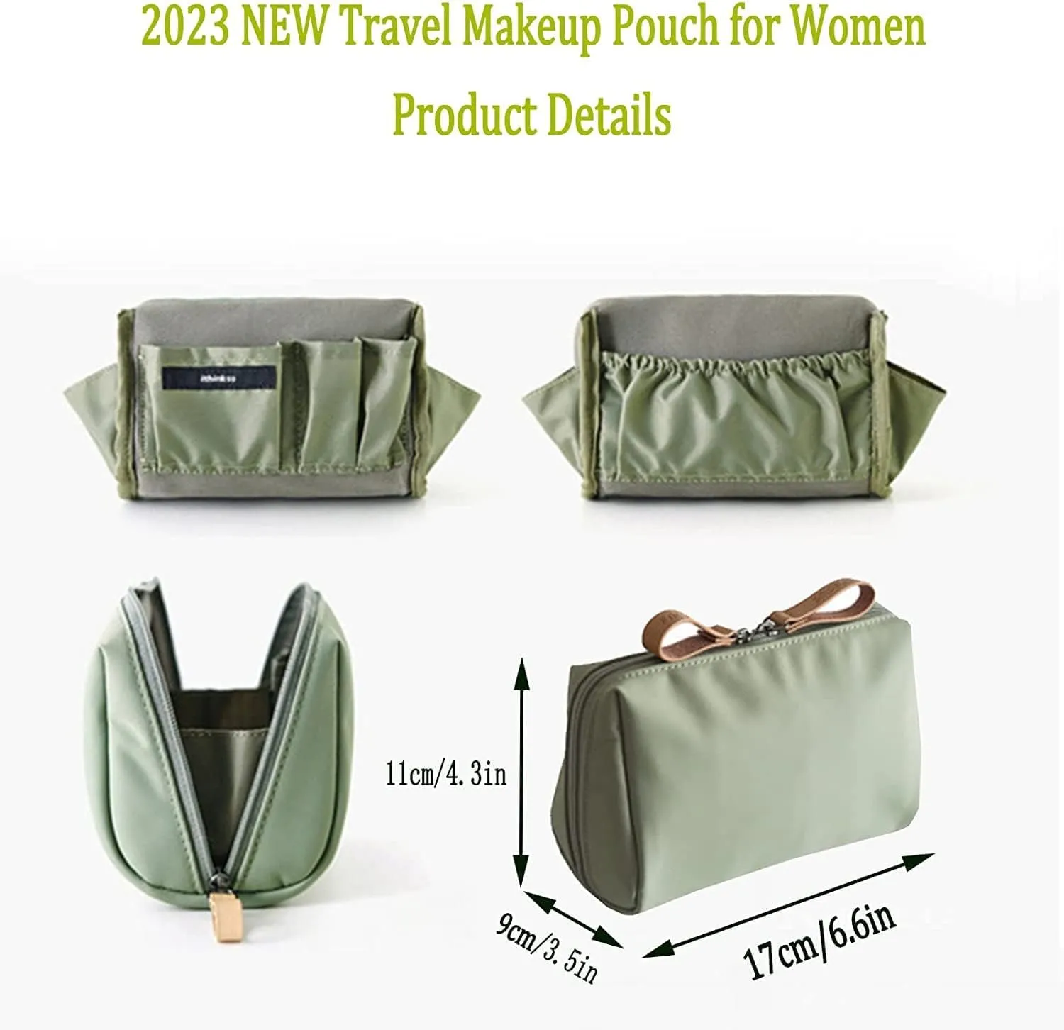 2023 Travel Makeup Pouch For Women, Portable Mini Waterproof Travel Makeup Bag Clutch Bags, Large-capacity Multifunctional Cosmetic Pouch Makeup Organizer Bag Toiletry Bags For Outdoor.