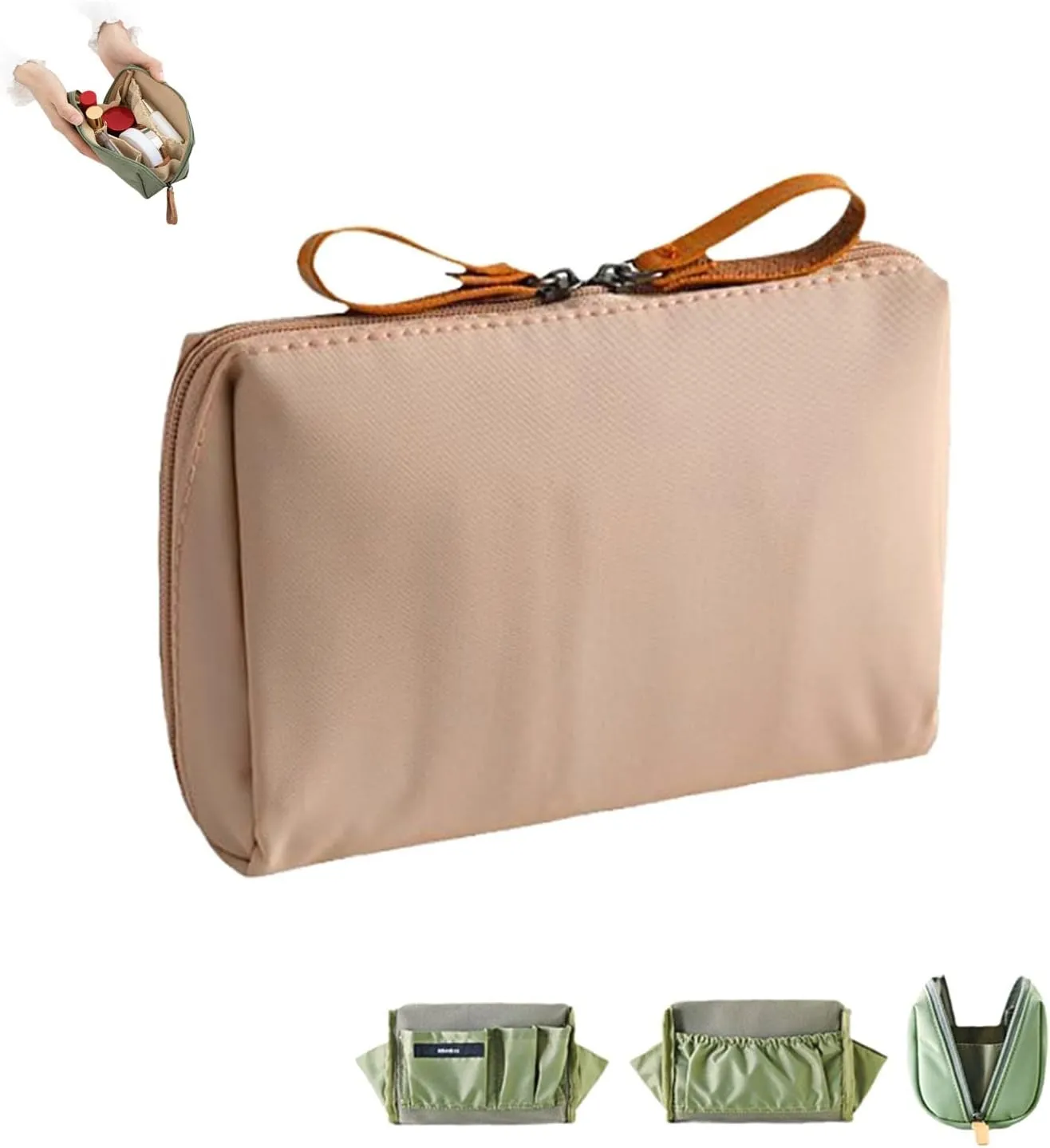 2023 Travel Makeup Pouch For Women, Portable Mini Waterproof Travel Makeup Bag Clutch Bags, Large-capacity Multifunctional Cosmetic Pouch Makeup Organizer Bag Toiletry Bags For Outdoor.