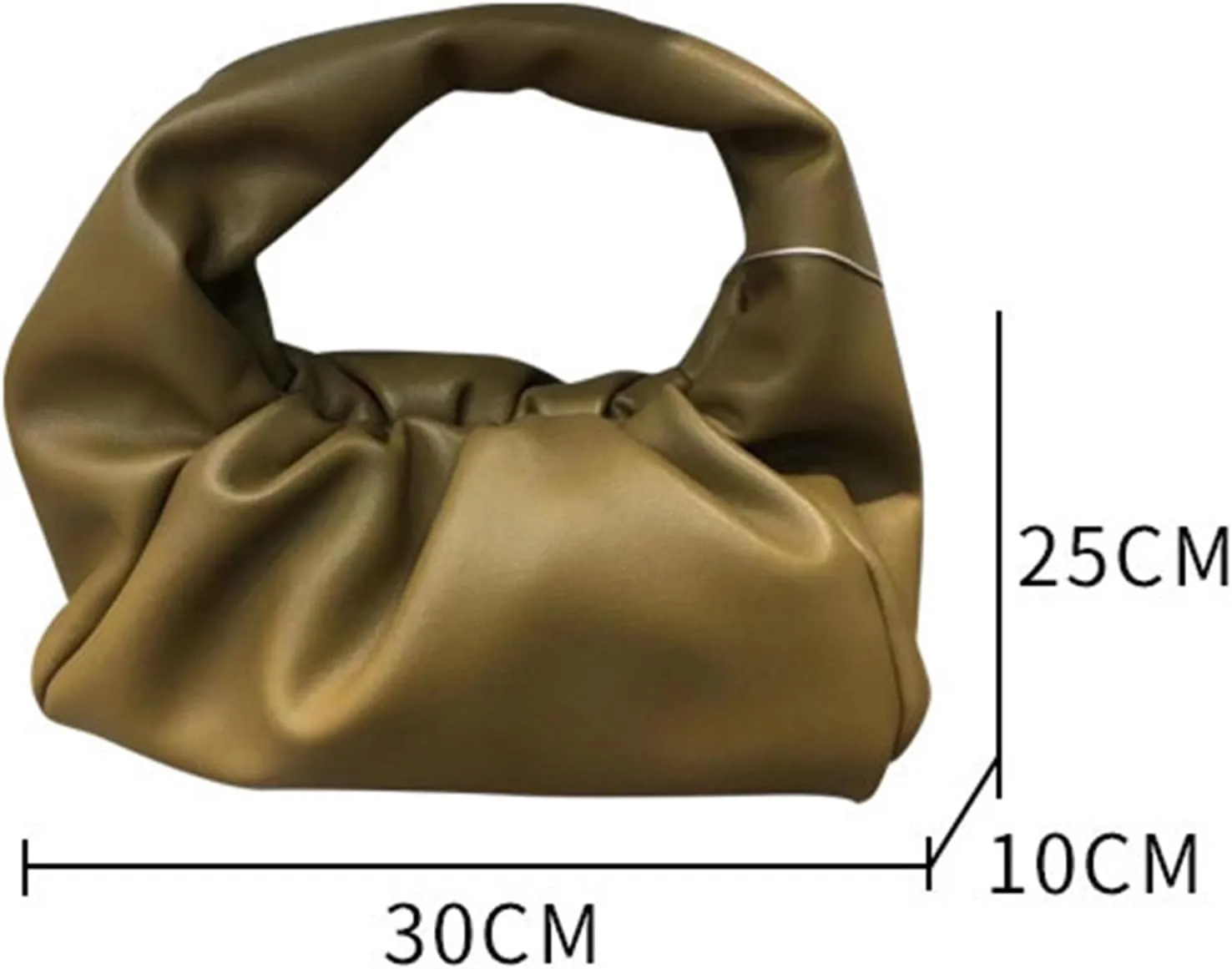 2024 Genuine Leather Bag Cloud Woven Pleated Underarm Handbag Women's Bag Single Shoulder Handbag