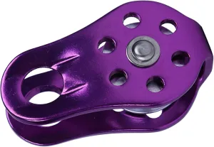 20KN Climbing Pulley Fixed Small Pulley Single Sheave Aluminum Alloy Single Pulley for Climbing Caving Mountaineering