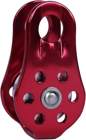 20KN Climbing Pulley Fixed Small Pulley Single Sheave Aluminum Alloy Single Pulley for Climbing, Caving, Mountaineering