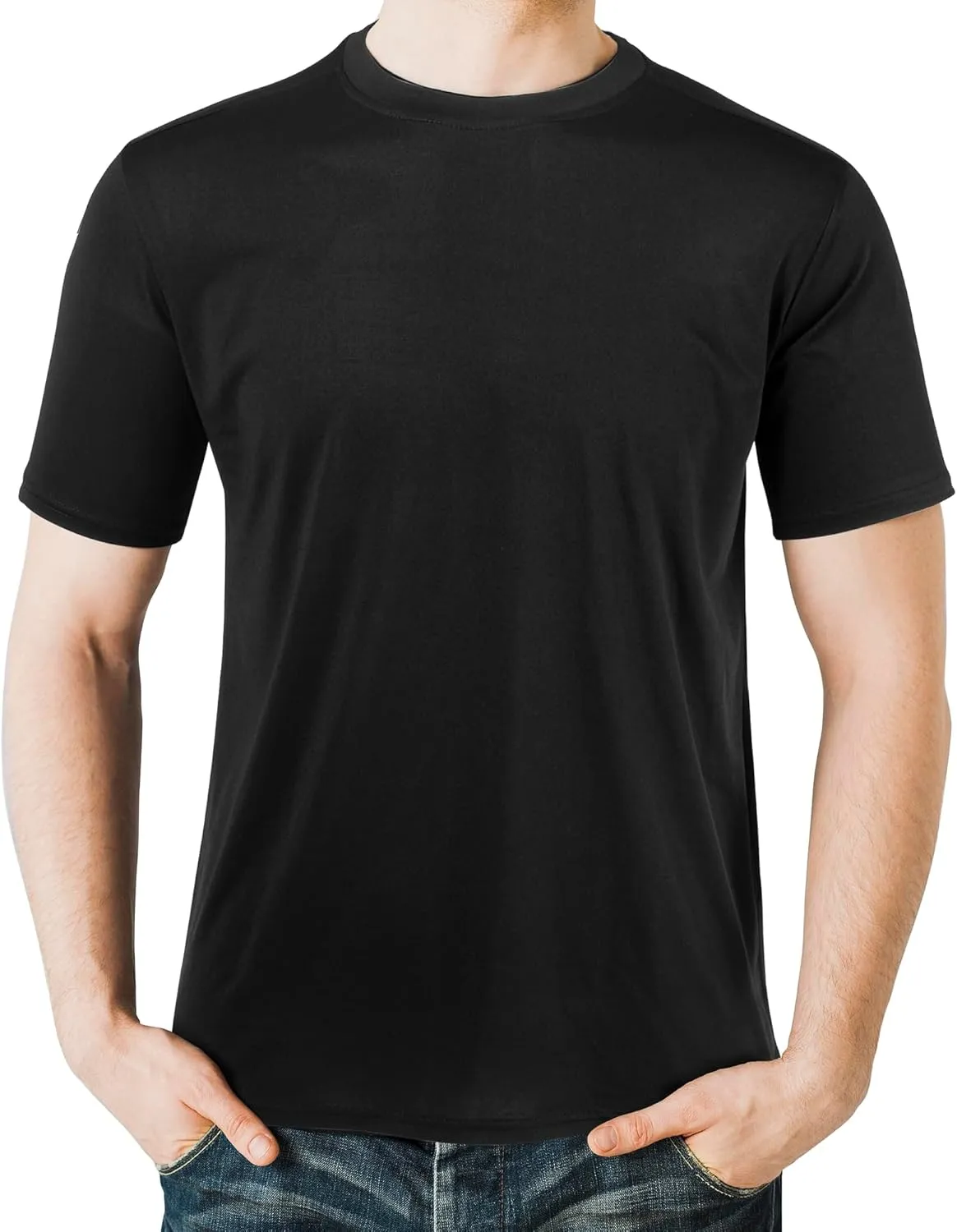 2&5 Pack Men's T Shirts, Crew Neck Breathable Short Sleeve, Ultra-Soft Lightweight Gym Tees for Athletic and Casual