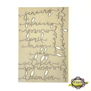 2Crafty - Fine Word Set - Months