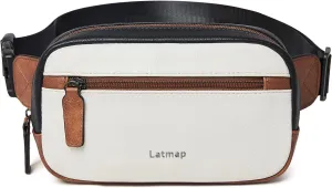2L Fanny Packs Everywhere Belt Bag Small Fashion Crossbody Waist Pack Faux Leather Waterproof Sling Chest Bag For Women Black White