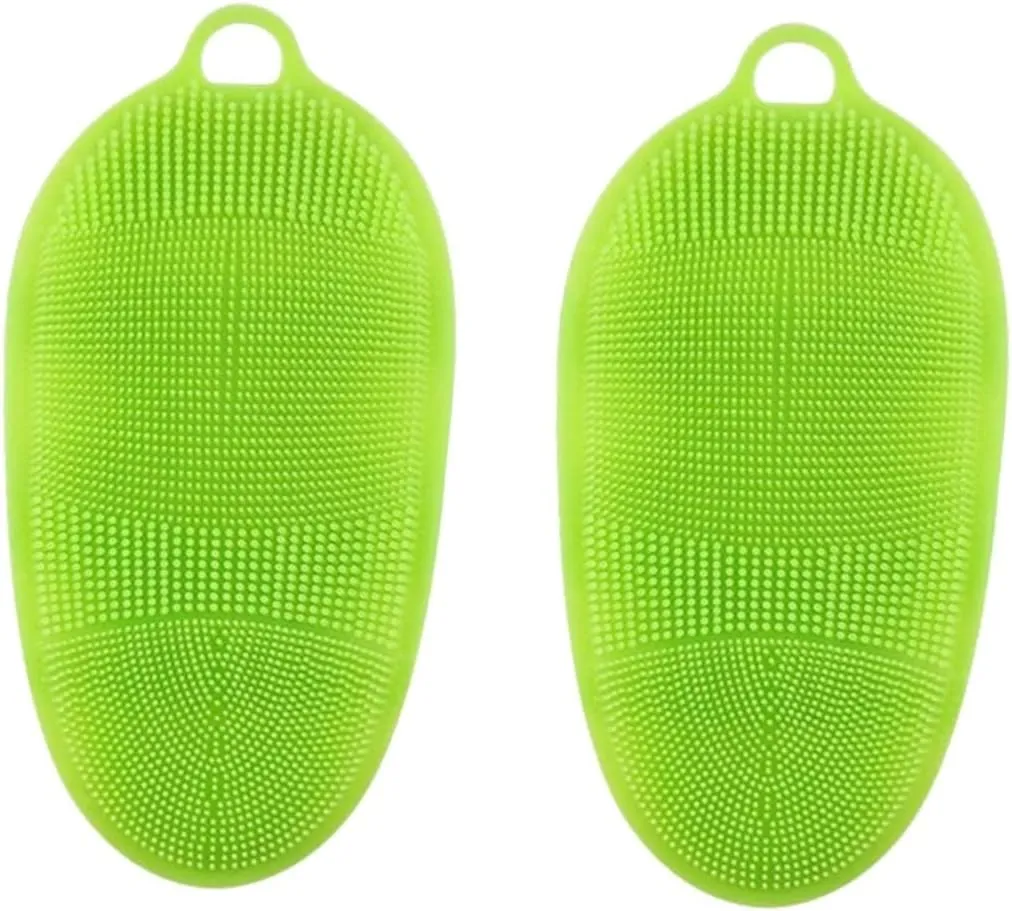 2pcs Body Scruber Bath Mitt Bath Scrubber Bath Rubbing Brush Shower Body Skin Massager Exfoliating Gloves Exfoliating Glove Bath Shower Brush Bath Brush Spa Green