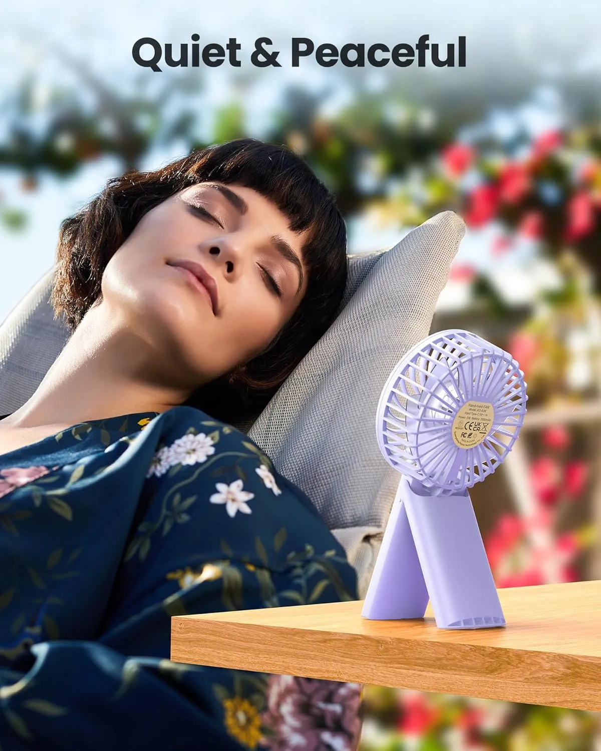 2pcs Mini Portable Folding Handheld Fans USB Rechargeable Personal Fan Neck Desktop 4-speed 3-in-1 Silent Handheld Mini Fan 6-15 hours battery life Suitable for summer travel Camping Outdoor Kids Gift