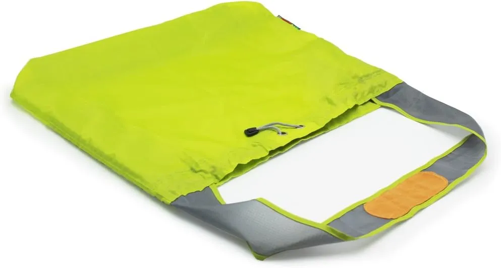 3 Pack Ripstop Nylon Foldable Reusable Grocery Shopping Bag with Pouch & Inner Pocket, Draw-String