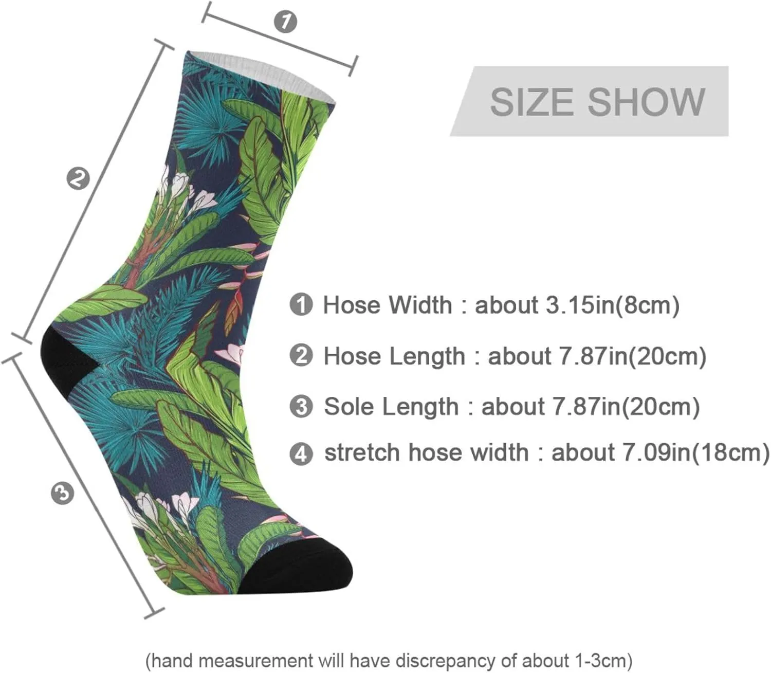 3 Packs Casual Socks, Compression Crew Knee High Athletic Soft Circulation Socks