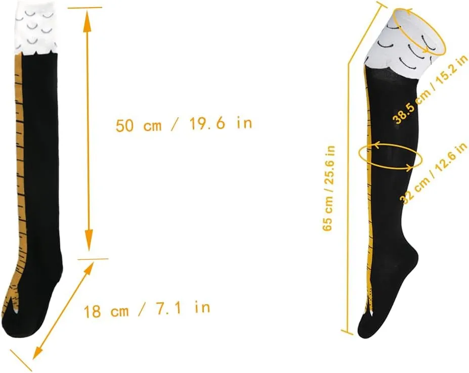 3-packs Chicken leg socks over knee 3 colors for different scenes parties gym funny Socks for gift Novetly socks