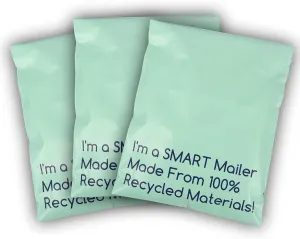 300 Count, 12x15.5 inch 100% Recycled Poly Mailers Eco Friendly Packaging Envelopes Supplies Mailing Bags 2.5 Mil Thick - SMART Mailer