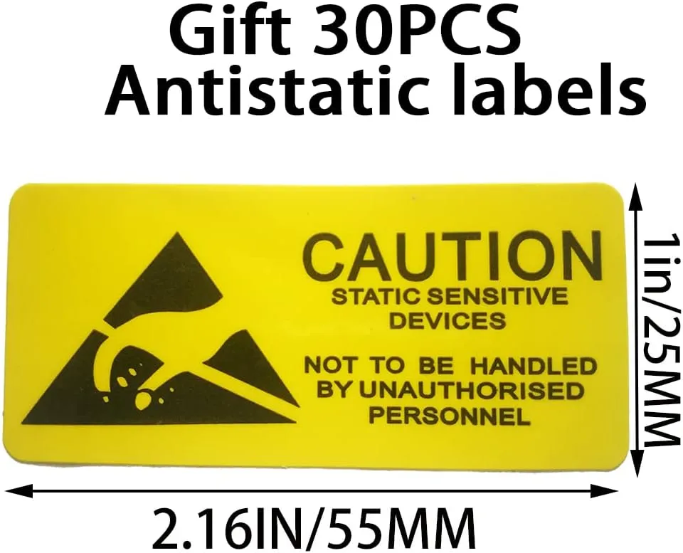 30pcs 11.8x15.7in(30x40cm) Anti Static Bags, ESD Bag Resealable Large Size for Motherboard HDD and Electronic Device,Anti-static Bag for Graphics Card
