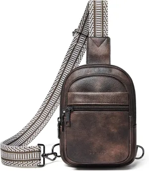 3L SMALL Sling Bag Fanny Packs For Women Men Mini Crossbody Chest Belt Travel Bag Purse Handbag Faux Leather Fashion Cute